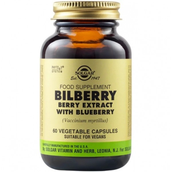 Solgar Bilberry Berry Extract with Blueberry, 60veg.caps Solgar Bilberry Berry Extract with Blueberry, 60veg.caps